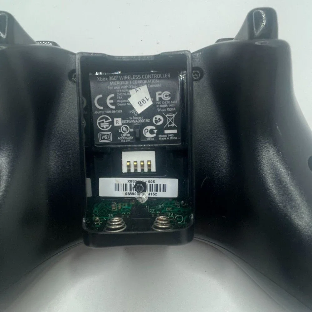 OEM Black Xbox 360, Microsoft Xbox Wireless Rumble Controller 1403